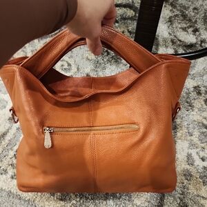Chic Brown Leather Shoulder Bag
